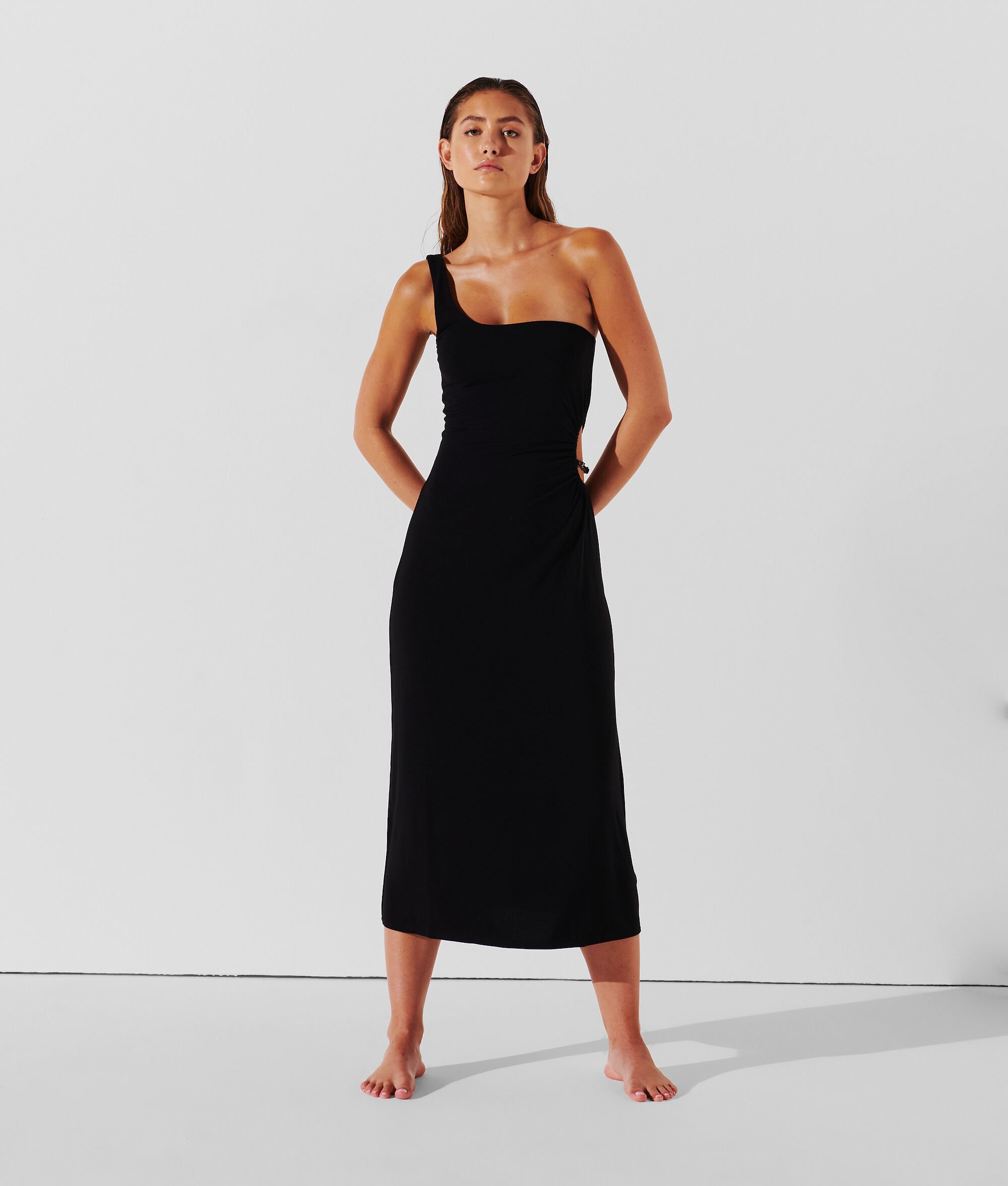 (image for) Eco-Friendly KARL SIGNATURE ONE-SHOULDER BEACH DRESS